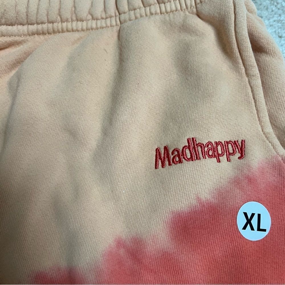 Madhappy Tie-Dye Print Fleece Sweat Shorts Orange XL NEW - Picture 3 of 5